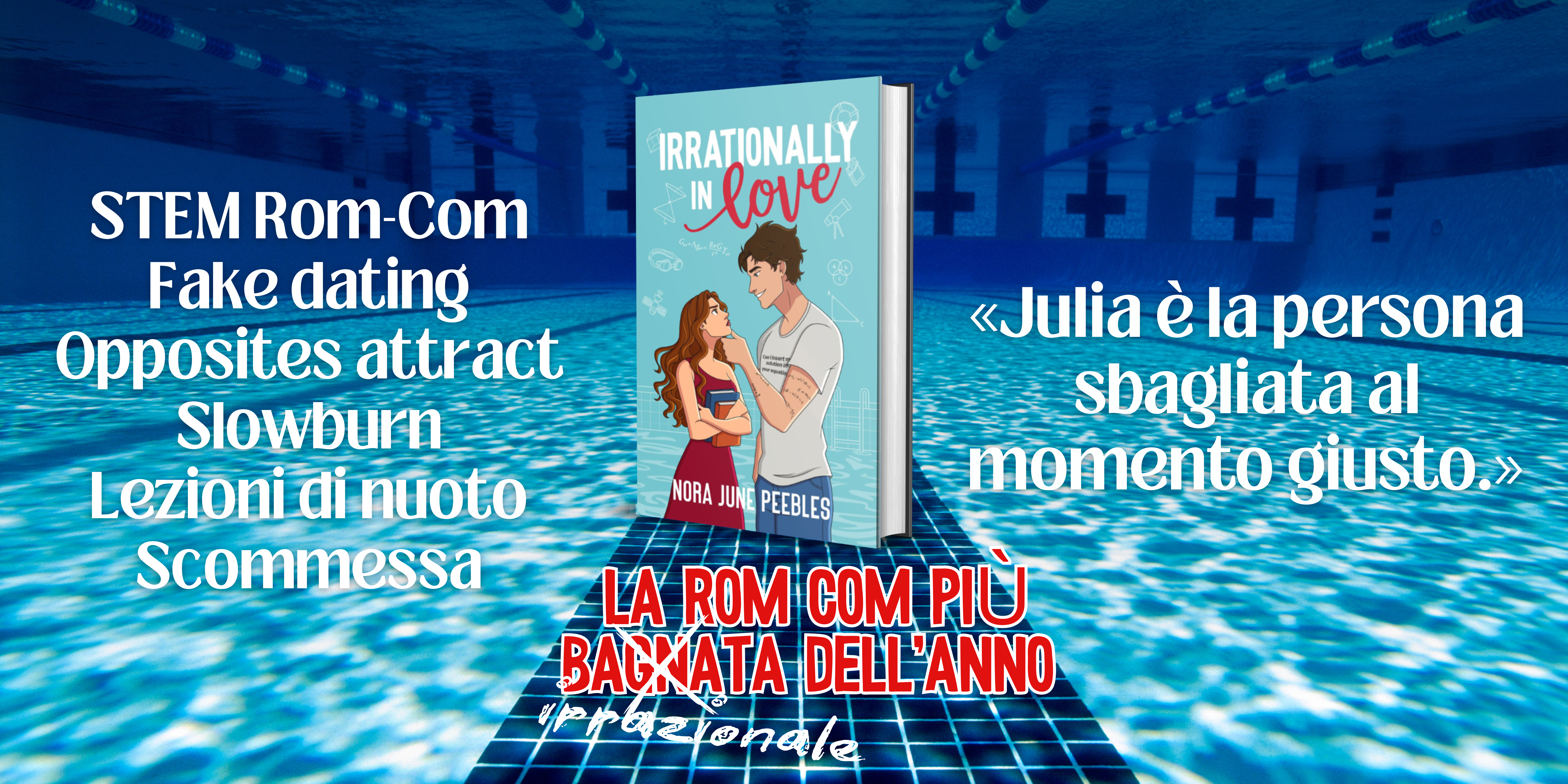 rom-com, STEM romance, matematica, nuoto, sport romance, sports romance, romanzo rosa, piscina